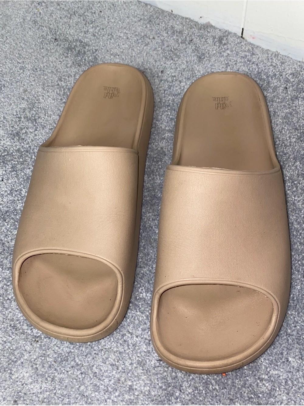 Neutral Tan Slide Sandals